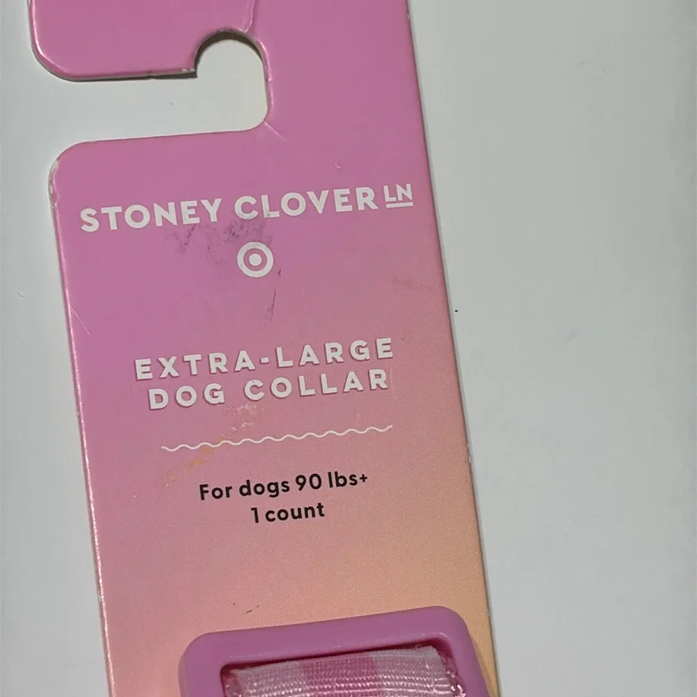 Stoney Clover Lane LIMITED EDITION Extra Large Pink Gingham Dog Collar